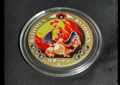 1999 Pokemon TOMY Charizard Gold Batomen Japanese #1 Encased