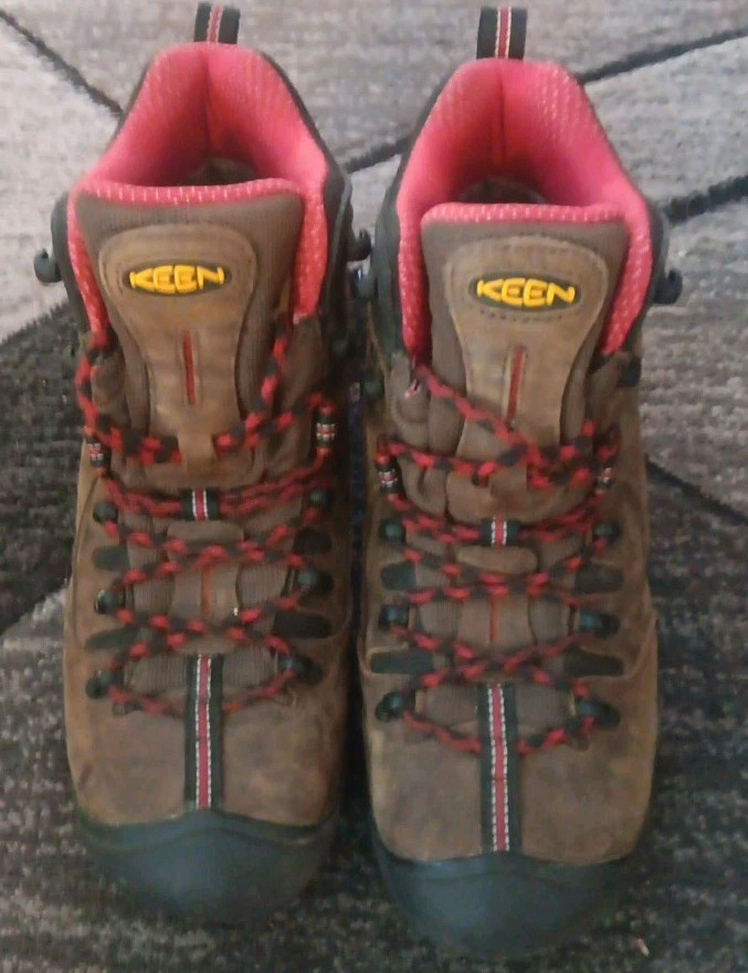 KEEN Stivali da lavoro uomo taglia 8EE in pelle impermeabili con punta di sicurezza.