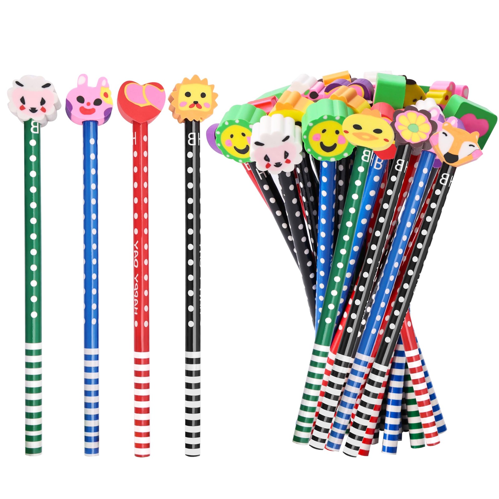 Crayons avec gomme HB pour dessin croquis écriture bois lot 50 fournitures bureau