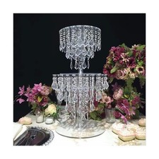 Acrylic Crystal Cake Stand Cupcake Stand Dessert Stand for Wedding Event Part...