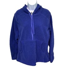 Duluth Trading Co Women's Large Hooded Polartec Hooded Sweatshirt 1/4 Zip