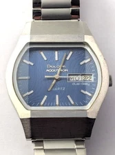 Vintage Bulova Accutron Men's Quartz Dual Day Wristwatch 1970's