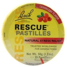 Bach Flower Remedies Rescue Pastilles Cranberry 1.7 oz