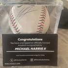 Michael Harris II Signed Atlanta Braves Logo Baseball Fanatics  + MLB Authentic