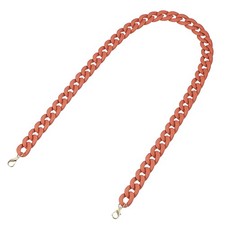 Acrylic Purse Strap,35.4" Matte Bag Chain Replacement Orange-Red
