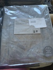 2 West Elm European Flax Linen Curtains chambray melange 48 X 84 New w tag