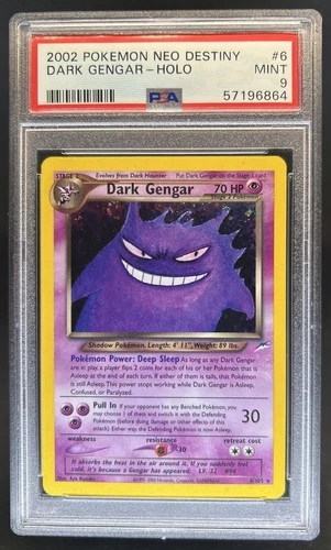 2002 Pokemon Neo Destiny Dark Gengar Holo #6/105 PSA 9