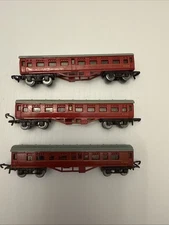 LONE STAR M16001 Diecast Red Passenger Cars Lot of 3