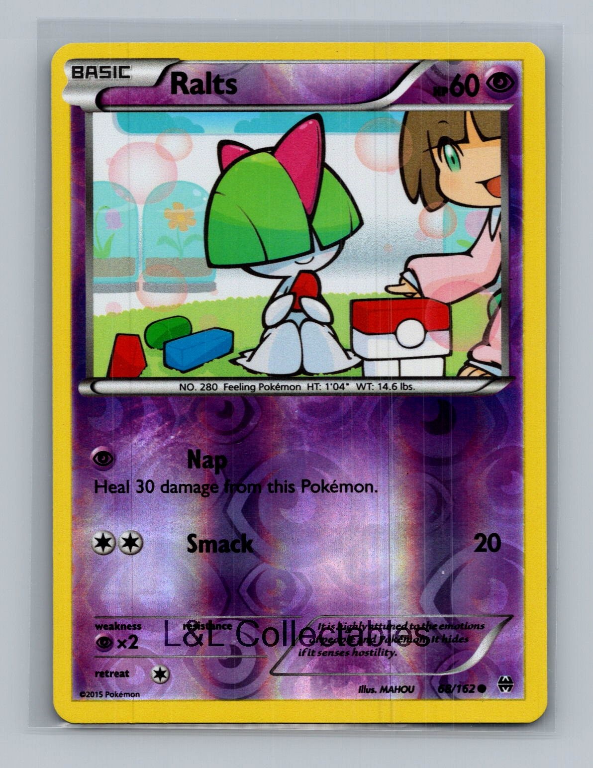 Ralts (68) 68/162 - Reverse Holo - XY - BREAKthrough