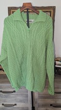 Aran Crafts Ireland Merino Wool Zip Cardigan ...