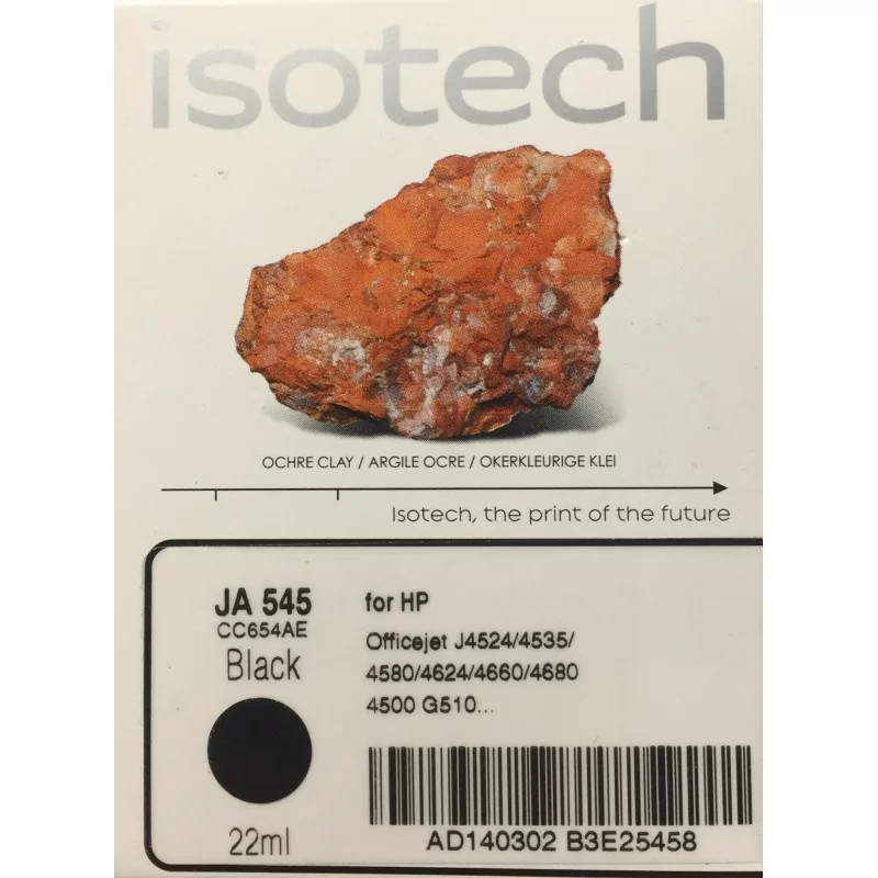 Cartouche d'encre noire Isotech JA545 compatible HP 901 pour imprimante de bureau