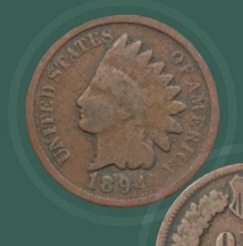 1894 Indian Head Cent Fine Condition Penny 1c Cent - SV230