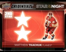 2021-22 UD Credentials #2S-3 Matthew Tkachuk Star of the Night: 2nd Star