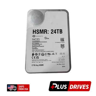 24TB SATA Seagate 3.5in EXOS X27z SMR 6.0Gbps 7.2K 512e/4Kn Enterprise HDD
