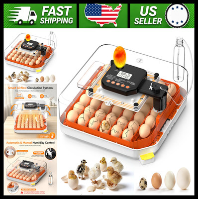 48 Egg Chicken Incubator with Auto Turner, Temp & Humidity Control