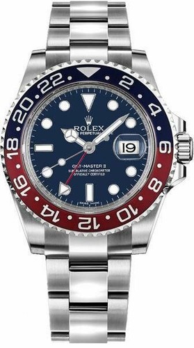 Rolex Gmt-Master II Pepsi White Gold Blue Dial Model 40mm 1267...