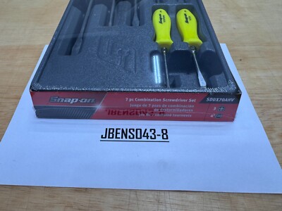 Snap-on Tools USA NEW 7pc HI-VIZ Hard Grip Combination Screwdriver