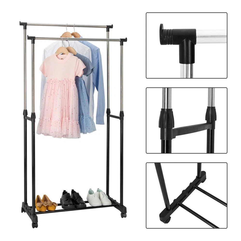 Portable hanging rails for clothes discount
