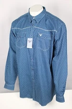 Cowboy Hardware Men's Shirt Snap Button Western XXL Fleur D' Cowboy Print