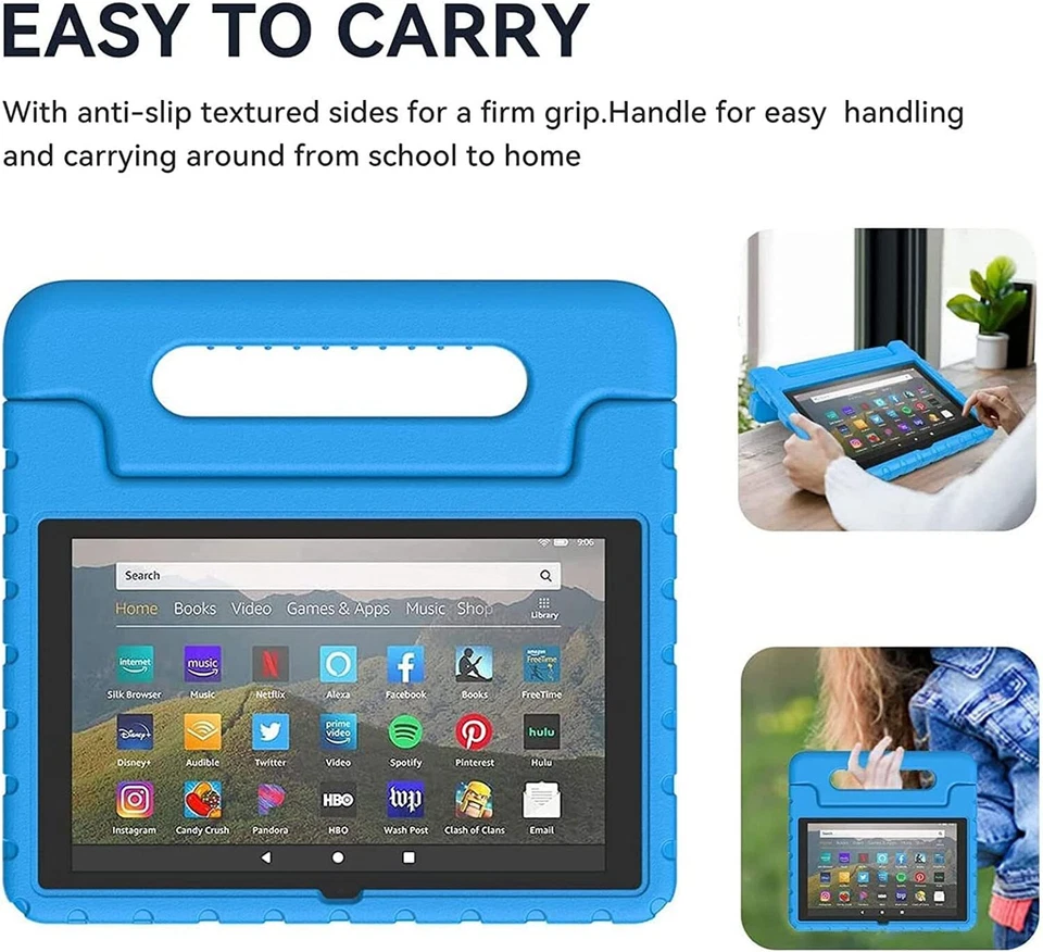 Funda con Soporte para Niños con Mango + Protector de Pantalla para Tablet Amazon Fire 7" (2022) Foto 3 de 4