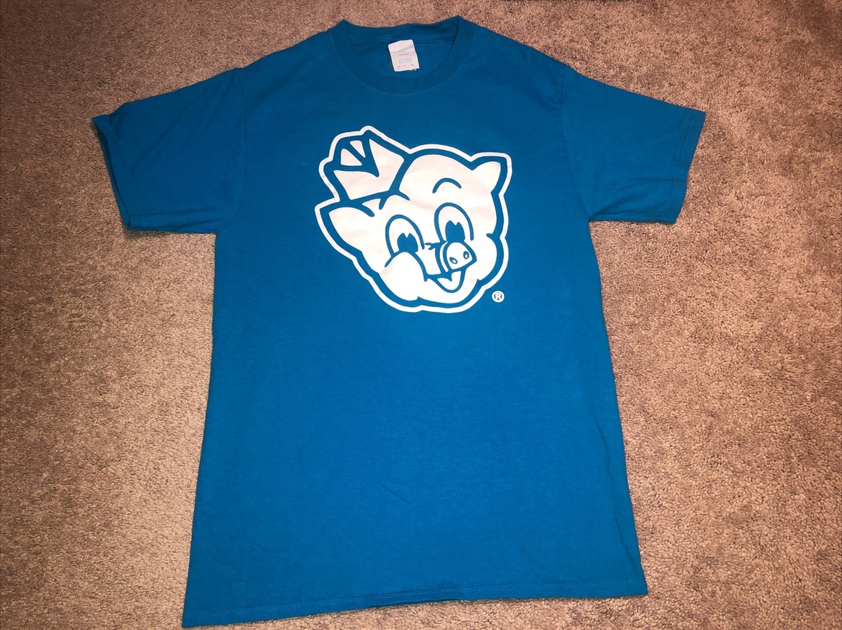 Piggly Wiggly I'm Big On The Pig T-Shirt Blue Unisex Adult Size S