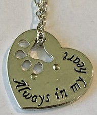 ALWAYS IN MY HEART NECKLACE  42 DOG LOVERS MEMORIAL FOR DOG