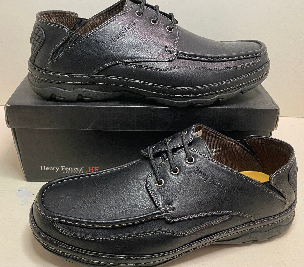 Henry Ferrera Sirata-200 Dress Casual Lace up Work Shoes Black