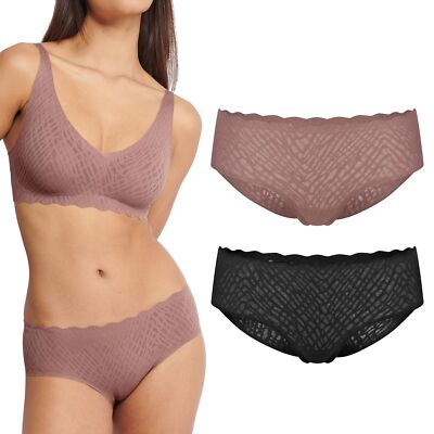 SLOGGI Damen Hipster Zero Feel Bliss Spitze Stretch transparent saumlos 1 Stück