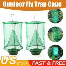 2 Pack Fly Trap Reusable Hanging Folding Ranch Trap Catcher Pest Control Killer