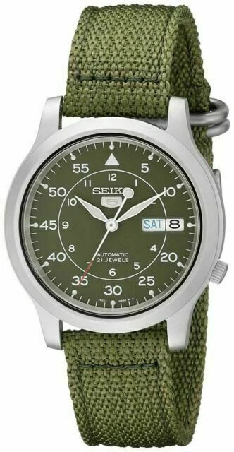 Seiko 5 Mechanical (Automatic) Military Wristwatches for sale - eBay