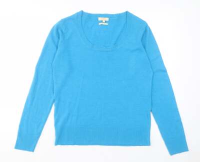 Sarah Hamilton Damen Pullover blau U-Ausschnitt Acrylmischung Größe XL