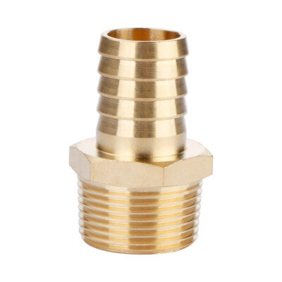 U.S. Solid 3/4'' Hose Barb Brass Fitting, NPT 3/4'' Male, 1pc