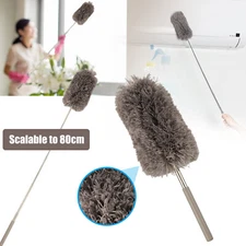 Extendable Microfiber Duster Ceiling Fan Dusting Cleaner Cleaning Brush Washable
