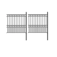 ALEKO Paris Style Kit of 2 DIY Iron Wrought Steel 5.5' X 5' Fence Panels