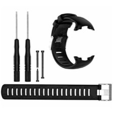 Black Silicone Watch Band Strap For Suunto D4/D4i/D4i Novo Dive Computer Watch
