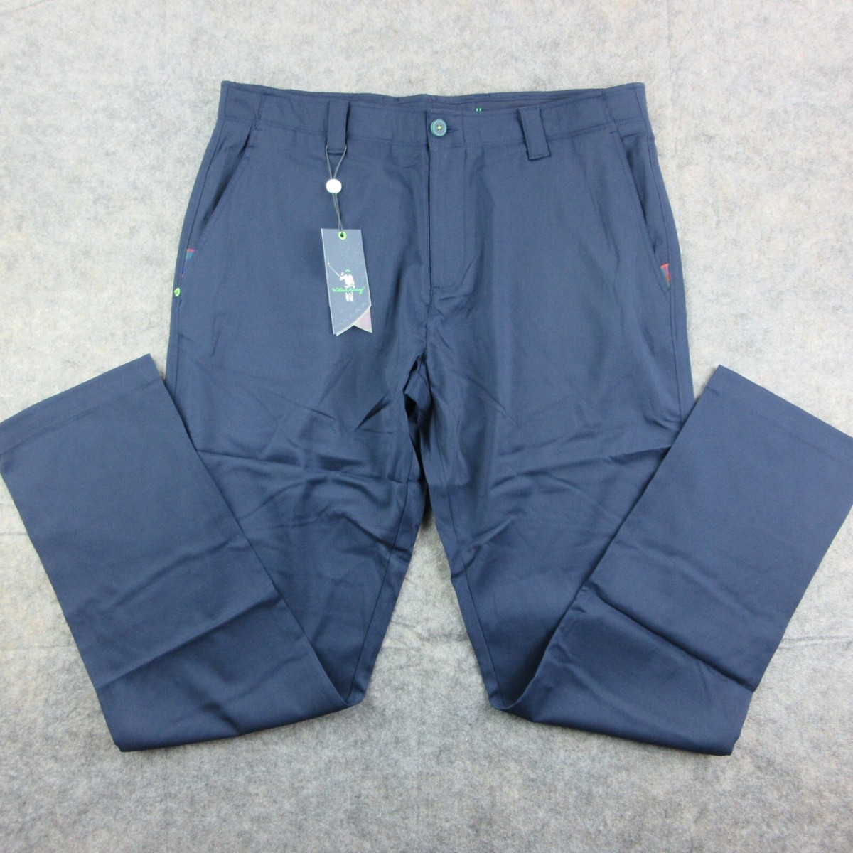 NWT William Murray Pants Mens 38 x 32 Navy Blue Classic Kappa