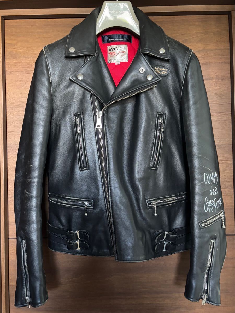 貴重2014年型COMME des GARCONS×LewisLeathers Comme des Garçons x Lewis Leathers Live Free Die Strong