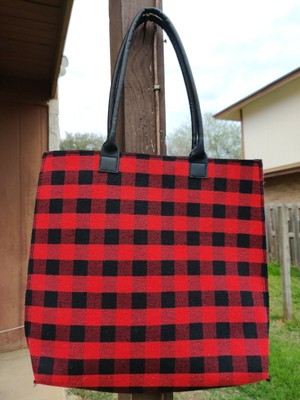 plaid tote handbags