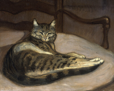 #ad #ad Cat on a Chair 1902 Painting Reproduction Giclee Print on Fine Art Paper $20.99