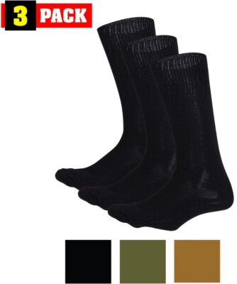 #ad #ad Genuine GI Military Tactical Cushion Sole US Made Wool Nylon Cotton Socks 3 PACK $20.99