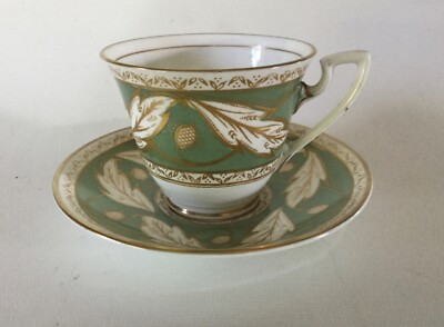 ARDEN Green Demitasse Cup & Saucer Royal Worcester Bone China England