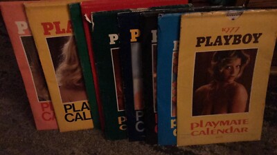 9 Playboy Playmate Calendars 1975-1986 missing 1976,1979, 1985. 