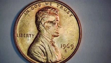 1969s AU Red Lincoln Penny with Errors and Machine doubling, Variety Vista