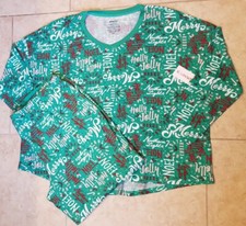 Joyspun Women Christmas Pajama Set 2pc Long Sleeve Sleep Top Jogger Pants 3X NEW