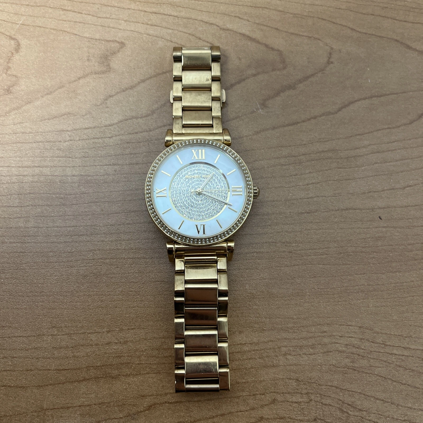 Orologio da donna MICHAEL KORS Catlin MK3332 Oro 38mm Cristallo Strass bling
