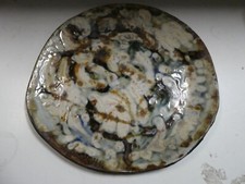BILL O'CARROLL AUSTRALIAN POTTERY STUDIO BOWL CHARGER PLATE MOTTLED GLAZE