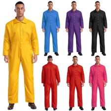 UK Mens Wear Resistant Jumpsuit Coveralls Boiler Suit Safety Garages Overalls