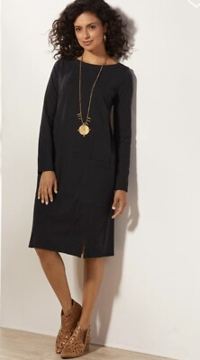 NWT Soft Surroundings A Line Haiku Shift Dress Pockets Black Long Sleeve Size XS | eBay NWT Soft Surroundings A Line Haiku Shift Dress Pockets Black Long Sleeve Size XS | eBay
