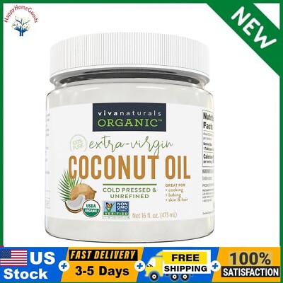 Aceite De Coco Organico Extra Virgen Para Cabello Piel Comestible Natural Virgin