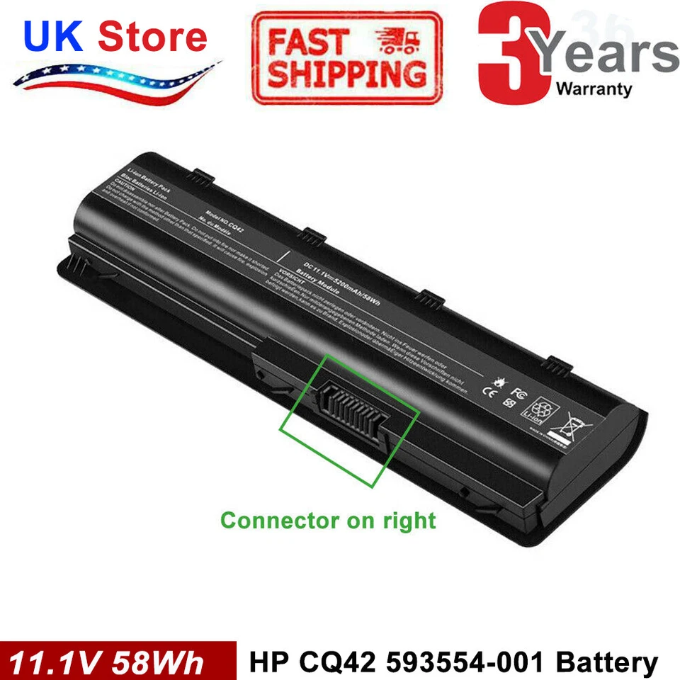 for HP spare 593553-001 HSTNN-LBOW Notebook Battery Compaq CQ42 CQ45-m03TX MU06